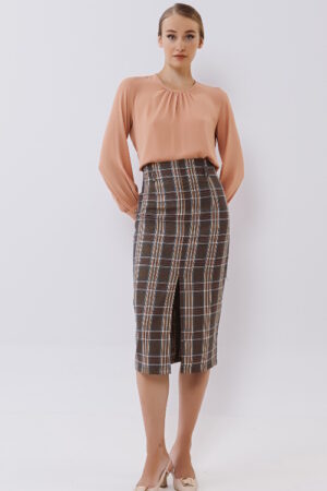 Φούστα Chrisper Καρώ Lurex