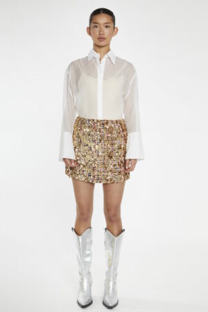 Φούστα Glamorous UK sequin με χρώμα