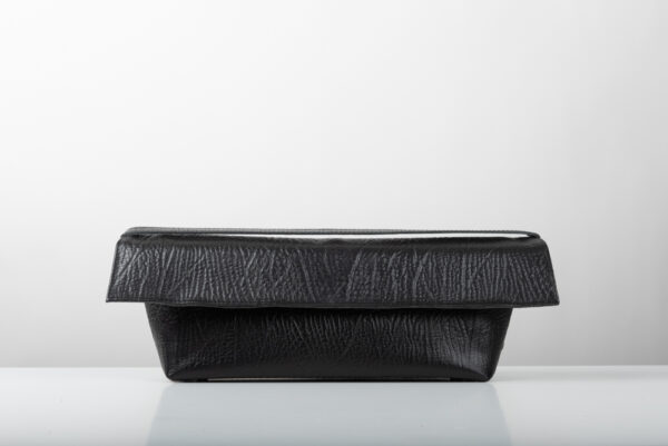 Δερμάτινη τσάντα Genui Leather μακρόστενη ώμου Μαύρη - Image 2