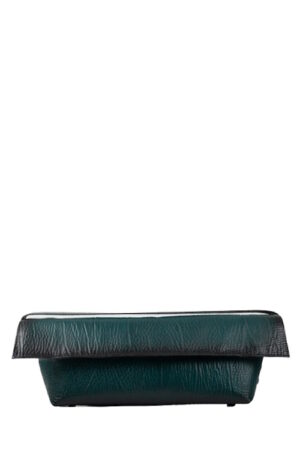 Δερμάτινη τσάντα Genui Leather μακρόστενη ώμου Πράσινη