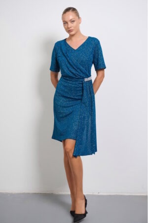 Φόρεμα midi με lurex