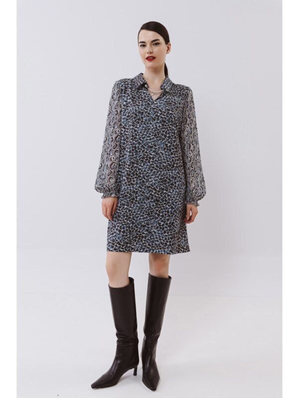 Φόρεμα animal print σε κρέπ ύφασμα - Image 3